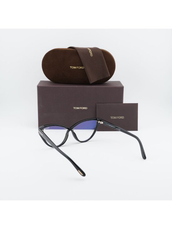 Tom Ford FT5729-B 001 Cat Eye Eyeglasses 56mm - Black, Blue Light Block main image 8
